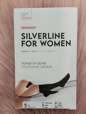 Brand New VENOSAN SILVERLINE FOR WOMEN COMPRESSION SOCKS-S
